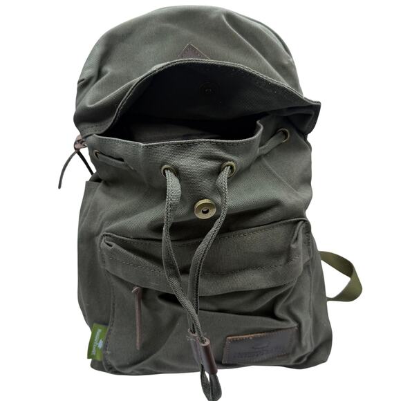 Canvas Daypack in Olive Army Green – Travel, Hike & Commute Backpack *NEW - Picture 6 of 12